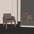 Modern Chair Fabric Chair Single Chair Sofa Chair Dining Chair 3d model