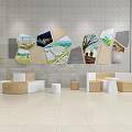 Modern Hotel Lobby Interior With Coffee Lounge Reception Desk Robot Sofas Chandeliers And Green Plants