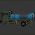 Three Colorful Construction Trucks Featuring Red Blue Green Dump And Flatbed Models