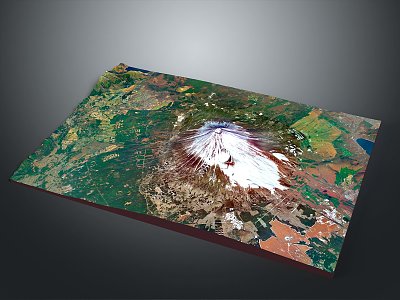 Geo-vein Volcano Island Terrain Mountain Geomorphology Mountain Range Topographic Map Mountain 3d model