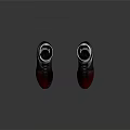 Black and Red Soccer Cleats with White Socks Modern Design for Football Sports