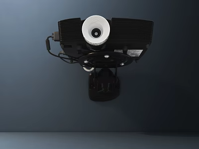 Black Projection Surveillance Camera Design With Professional Lens And Adjustable Mounting Bracket 3d model