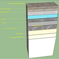 Building Component Wall Structure With External Leaf Insulation And Waterproof Layers 3d model