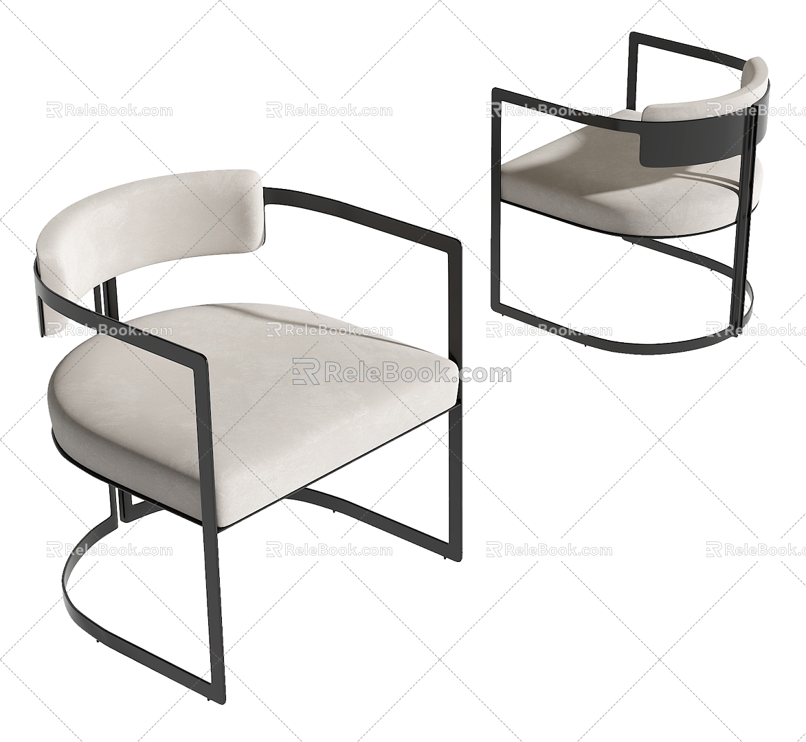 Modern single chair 3d model