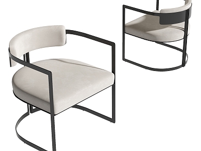 Modern single chair 3d model