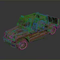 Rusty Vintage Truck Model With Weathered Brown Exterior And Detailed Wheels
