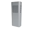 Gray Rectangular Electronic Device With Ventilation Holes And Sleek Design 3d model