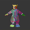 3D Rendered Anthropomorphic Fox Character With Orange And White Fur Standing Arms Outstretched