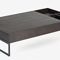 Modern Coffee Table Designs With Wooden Tops Metal Frames And Storage Features 3d model