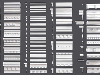 European Line Ceiling Line Gypsum Line Skirting Line 3d model