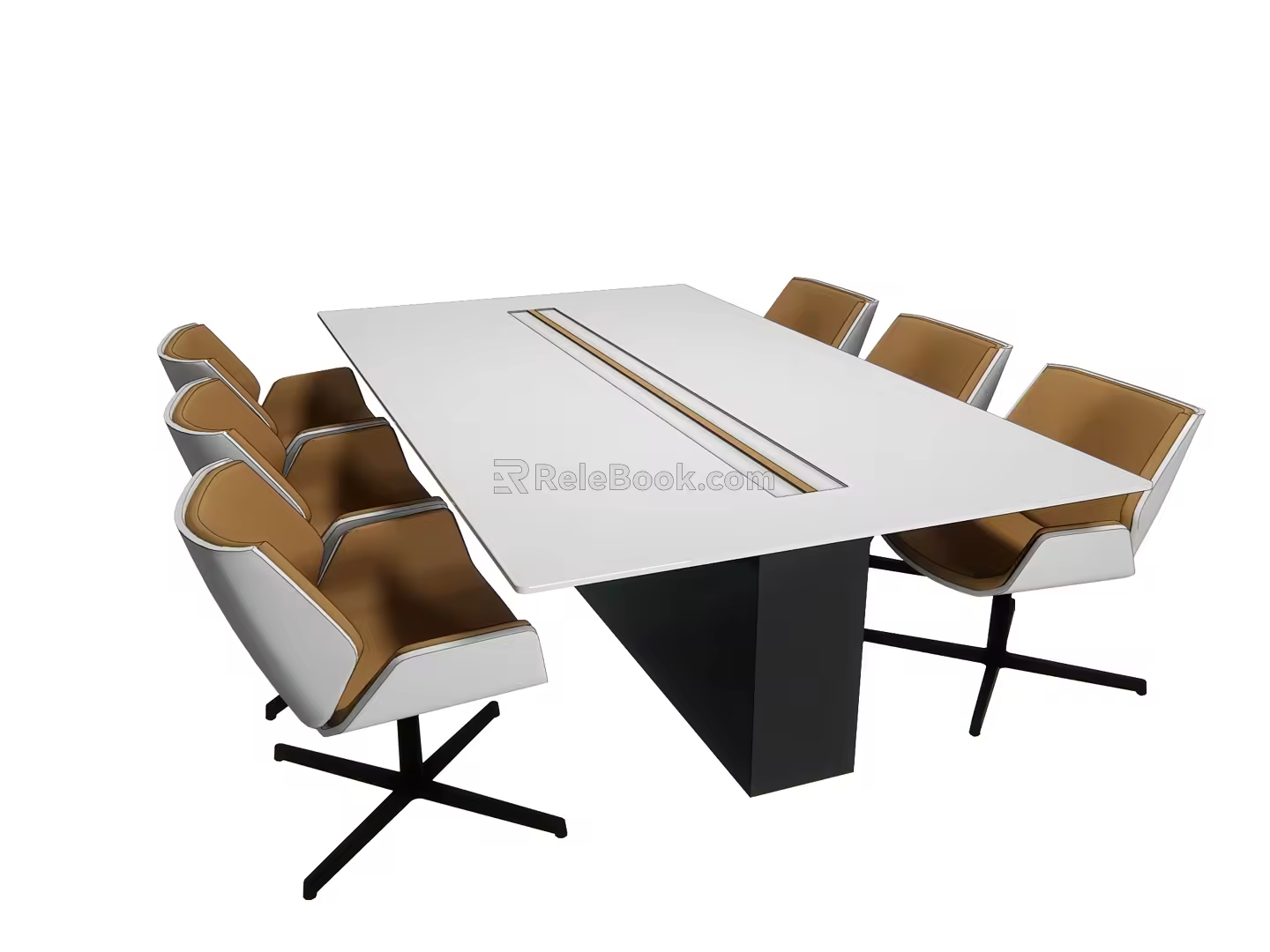 Modern Conference Table and Chair Conference Table Small Conference Table 3d model