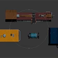 Industrial Machinery Equipment Collection With Lathe Motor Control Box And Tools