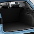 Light Blue Modern SUV Featuring Black Roof Black Wheels And Sleek Exterior Design