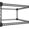 Sturdy Metal Truss Frame For Displaying Musical Instruments And Art Supplies