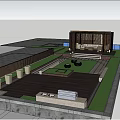 Rooftop Garden With Wooden Pergola Lush Greenery Grass Lawn And Seating Area