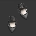 Fashionable Black High Heel Shoes Featuring Spiral Straps And Glossy Toe Cap