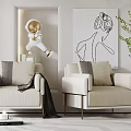 Modern single sofa 3d model