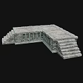 Ancient Architecture Stone Steps And Platform Featuring Classic Traditional Masonry Design 3d model