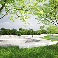 Modern Park Park Landscape Garden Trail Landscape 3d model