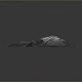 Aerial View of Snow Capped Volcanic Landscape With Surrounding Mountainous Terrain