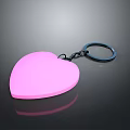 Stylish Pink Heart Shaped Keychain Practical Accessory For Daily Use 3d model