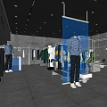 Modern Clothing Store Interior With Mannequins And Trendy Casual Apparel
