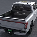 White Ford Pickup Truck With Modern Front Design Crew Cab LED Headlights And Black Grille
