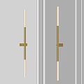 Modern Minimalist Wall Lamps With Golden Metal Body And Long Strip Lighting
