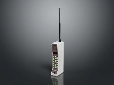 Vintage Portable Electronic Communication Device With Long Antenna Keypad And 3d model