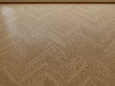 Light Colored Wooden Floor With Herringbone Pattern And Natural Wood Texture 3d model