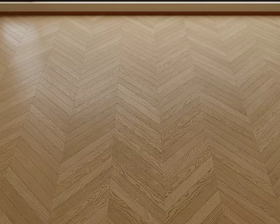 Light Colored Wooden Floor With Herringbone Pattern And Natural Wood Texture 3d model