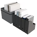 Modern Bookshelf File Shelf Storage Box File 3d model