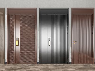 Modern swing door entry door model