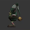 Game Movie Character With Green Snowflake Hat Large Ears Yellow Body And Outstretched Hands