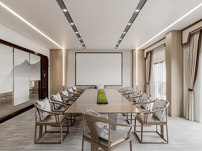 New Chinese Meeting Room 3d model