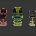 Modern Dining Chairs With Three Different Designs Black Seats Gold Accents And Metal Bases