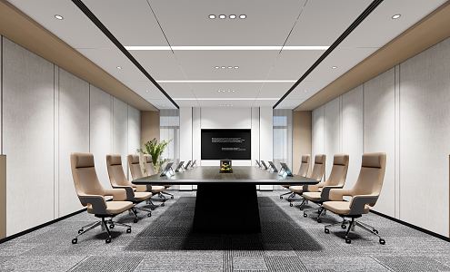 Modern Meeting Room Meeting Table and Chair 3d model