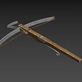 Traditional Weapon Crossbow With Wooden Body Metal Components And Bowstring Design
