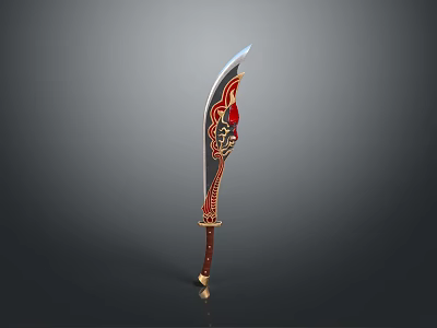 Final Fantasy Broad Knife Final Fantasy Weapon Knife Magic Knife Weapon Cold Weapon Realistic 3d model