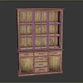 Classic Wooden Display Cabinet With Upper Glass Door Cabinets And Lower Drawers