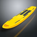 Yellow Paddle Board Design With Black Stripes And Modern Water Sports Features