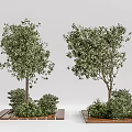 Modern Tree Pool Landscape Tree Pool 3d model