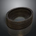 Detailed Roman Colosseum Model Featuring Ancient Circular Structure With Multiple Arches 3d model