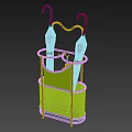 Golden Metal Umbrella Stand With Two Umbrellas For Household Daily Use