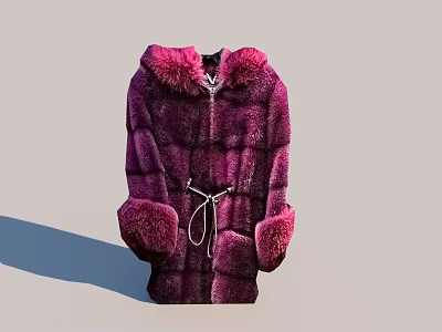 Women's Fur Coat Clothes Ornaments 3d model