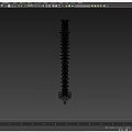 Game Character Spine Model With White Vertical Structure On Gray Background 3d model