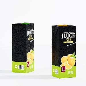 Modern Beverage Juice Drink 3d model