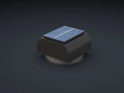 Efficient Solar Powered Daily Electrical Appliance With Top Mounted Solar Panel For Home Use 3d model