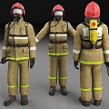 Firefighters Firefighters Rescuers Overalls 3d model