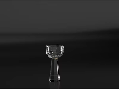 Elegant Transparent Wine Bottle And Glasses With Modern Sleek Design 3d model